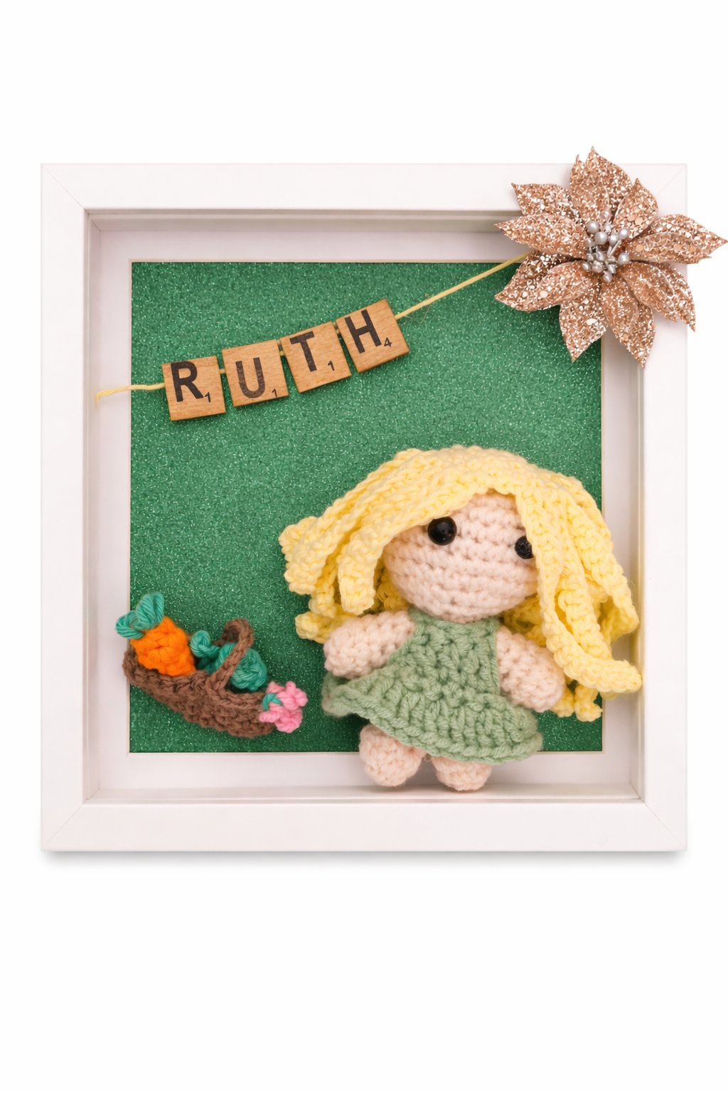 Ruth personalised crochet doll frame
