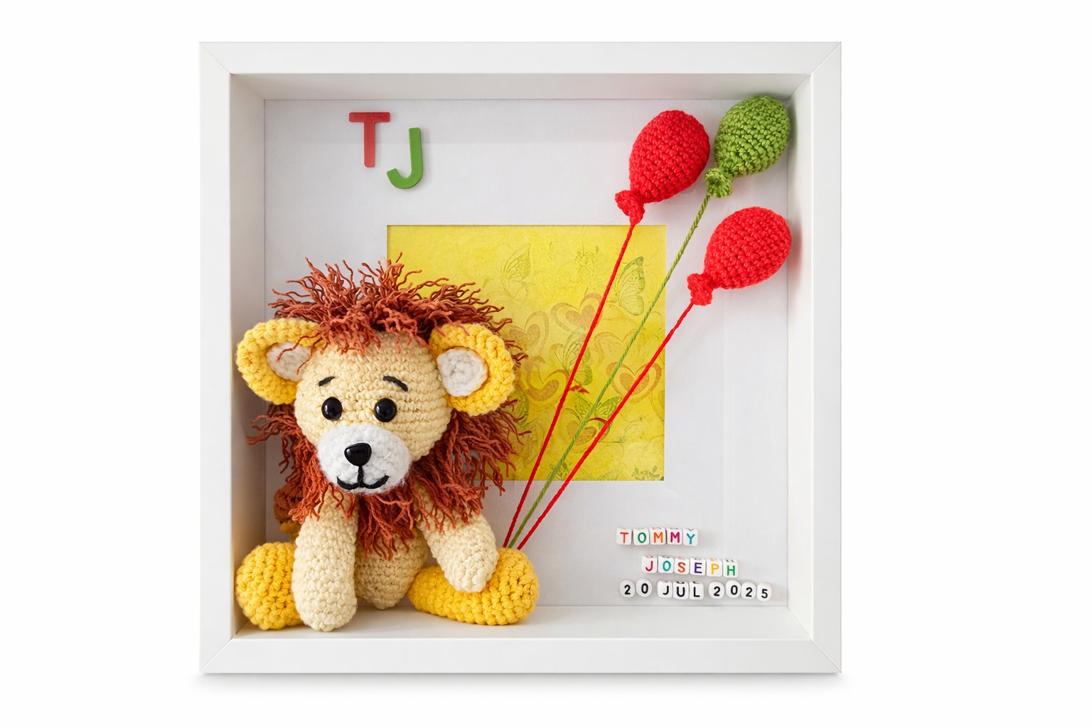 Tommy Joseph lion crochet frame